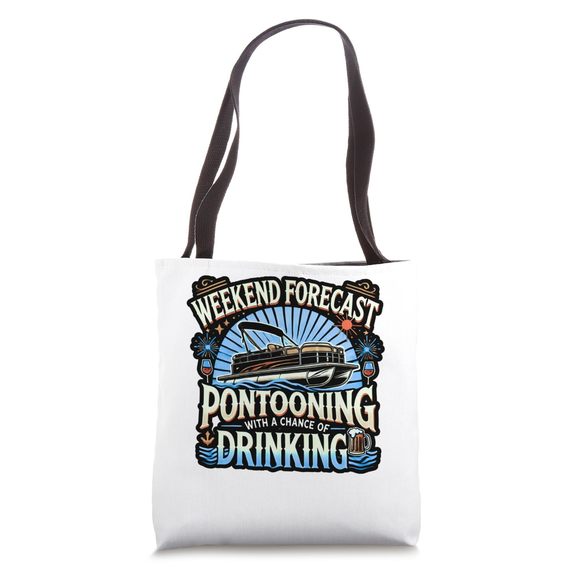 Pontoon Captain Pontoon Boat Captain Boating Tote Bag C :| - Picture 1 of 4